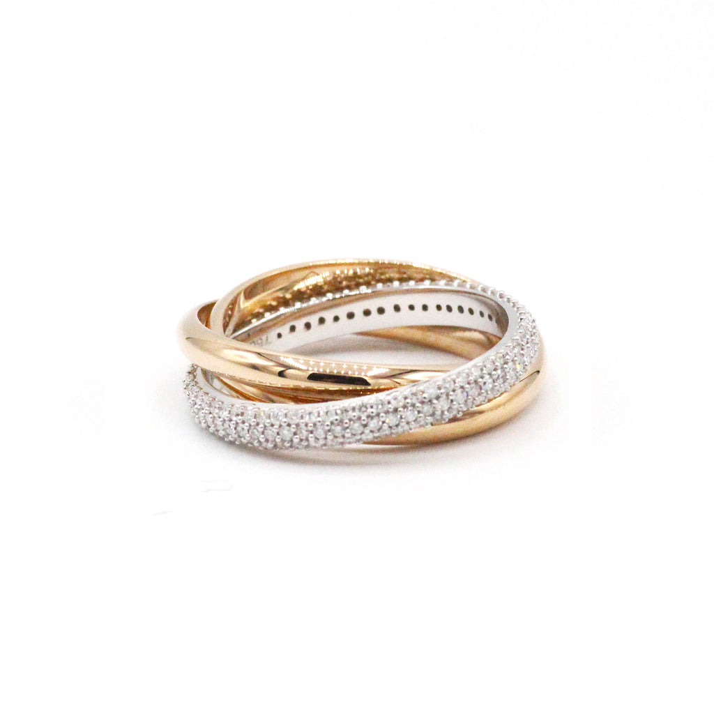 Alliance 3 anneaux diamants Bijouterie LEA Atelier de creation